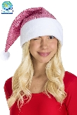 CAPPELLO NATALE LUSSO PAILLETTES ROSA